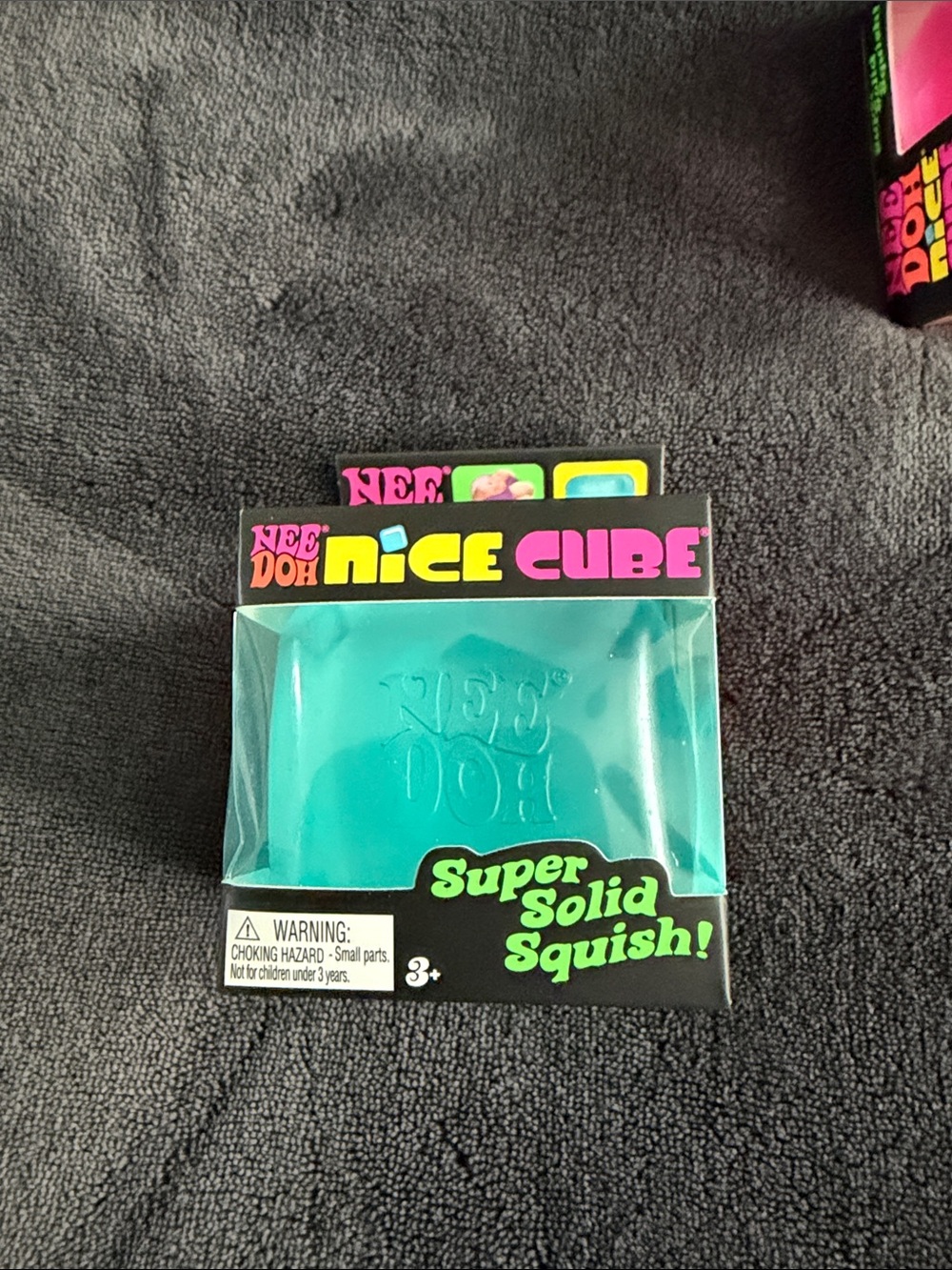 Needoh Nice Cube Super Solid Squish Toy - blue